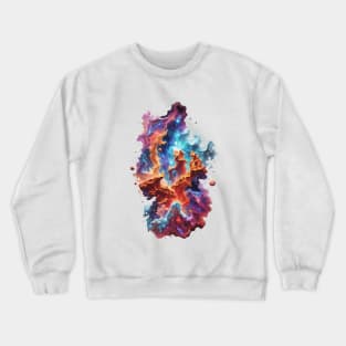 Cosmic Ballet: Nebula's Elegance in Pillars of Creation - cosmic Crewneck Sweatshirt